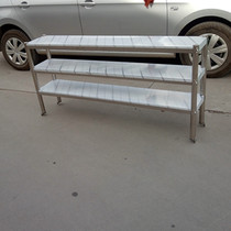 Assembled stainless steel countertop stand thickened non-magnetic three-layer two-layer working flat shelf kitchen shelf fixed