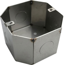 86 type 304 stainless steel octagonal lamp head box embedded cassette wiring bottom box Switch socket concealed wire box