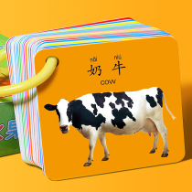 Animal card literacy card toys toys early teaching cognitive card for baby literacy card