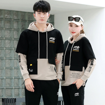 2021 Spring Autumn new couple sportswear suit suit large size fashion casual women hooded men sportswear Cotton