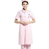 Pink upper and lower round double round neck nurse uniform winter thickened waist