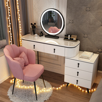 Nordic Dressers Bedroom Modern Minimalist Tennis Red Ins Wind Light Lavish Multifunctional Containing Cabinet Integrated Makeup Table