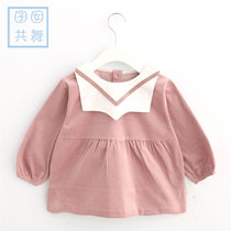 Autumn and winter baby corduroy overalls waterproof anti-wearing clothes cotton eating bib girl painting apron anti-dirty protective clothes