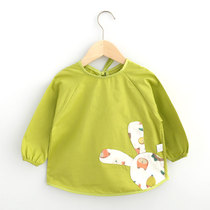 Spring and Autumn Children's Clothes Children's Cotton Waterproof Anti-dressing Men's and Women's Baby Eating Clothes Long Sleeve Painting Clothes Rabbit