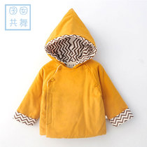 Fall winter corduroy men's and women's baby overalls cotton baby jacket protective clothes children's cotton padded anti-wear clothes