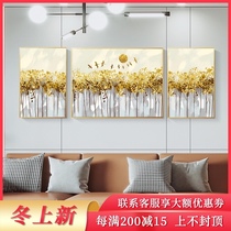 Fa fortune tree modern light luxury abstract Triple painting Nordic living room sofa background wall decorative painting hand-painted oil painting customization