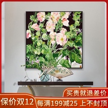 Modern minimalist flower handmade abstract thick oil painting desk counter hanging painting restaurant dining room wall decoration painting custom