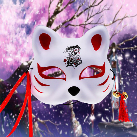 Cute cat face mask Chinese style mask cat model vibrato little fox selfie COS mask Hanfu with tassels Cute cat face mask Chinese style mask cat model vibrato little fox selfie COS mask Hanfu with tassels