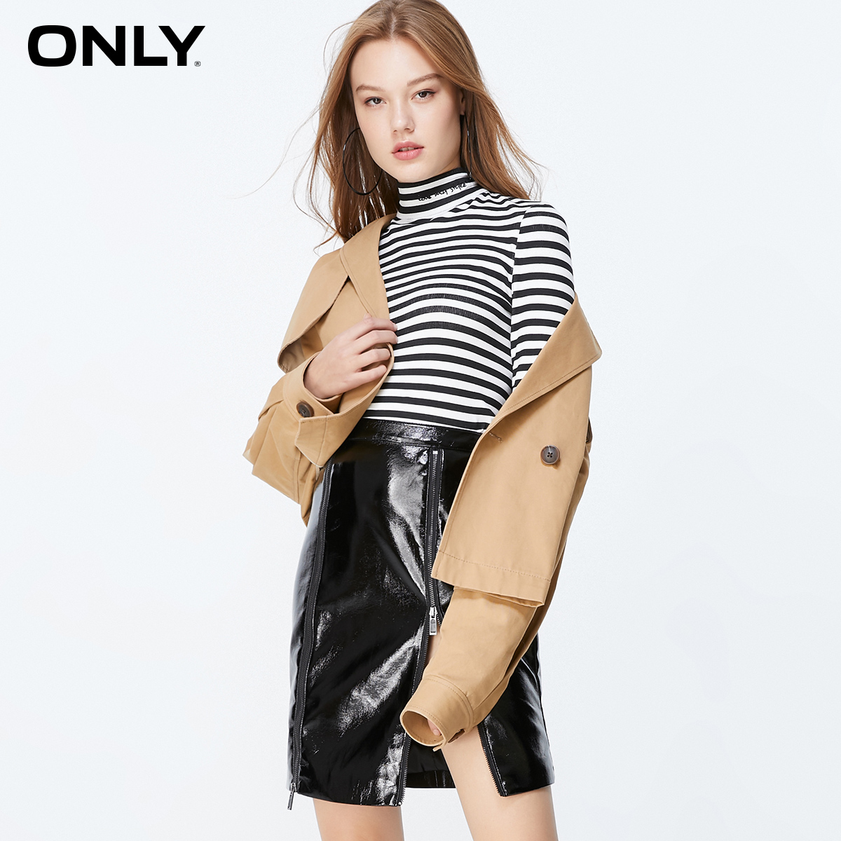 only summer new half-high collar bottoming with long-sleeved thin basic t-shirt female 119302518