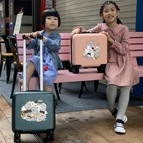 Nordic Wind Lee Boxes Men And Women 1415 Cute Graffiti Children Student Suitcase Small Pull Rod Box Custom LOGO