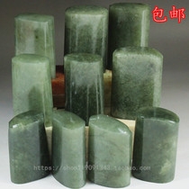 Dandong green with the shape of the seal Students practice Shoushan Stone seal Antique gold stone seal carving Kongfu stone seal wholesale