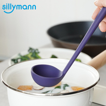 sillymann Platinum Silicone Soup Baby Congee Spoon Food Supplementary Tools Long Handle Spoon Large and Small High Temperature Resistant