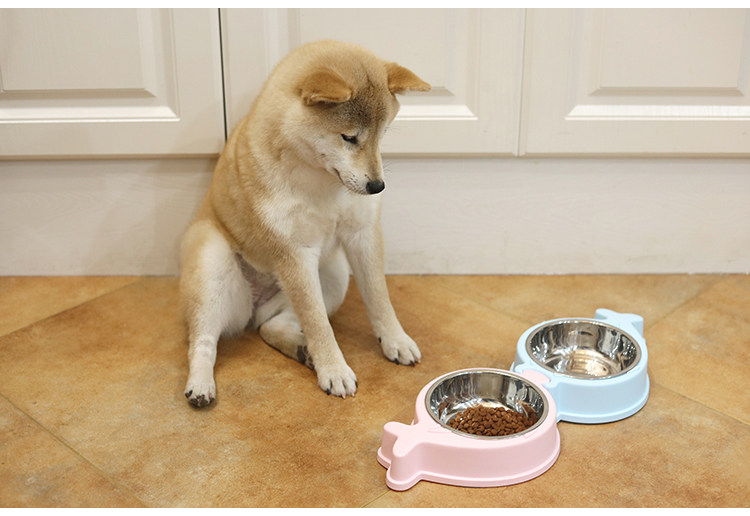狗狗用品狗盆狗碗猫食盆宠物双碗不锈钢泰迪中小型犬双鱼可分离碗