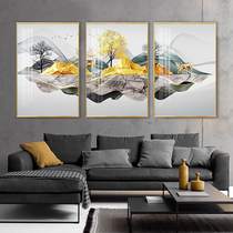 Living room decoration painting triptych Modern simple mural Sofa background wall painting Crystal porcelain painting Bedroom dining room hanging painting