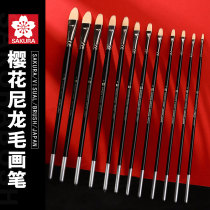 Cherry blossom gouache round head nylon gouache brush color pen watercolor acrylic joint exam art exam oil painting single set