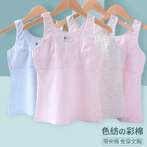 Girls' underwear Developmental period Elementary school 13 years old Girls Little girls' vest Girls' bra Junior high school students' bump resistance dots