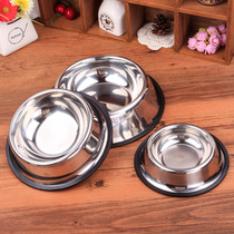 Dogs bowls dogs Dogs Pots of Stainless Steel Anti-Slip Pet Bowl dog Dog Tray Teddy Gold Wool Cat Pet Supplies