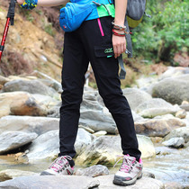 Outdoor quick-drying pants womens thin leisure sports summer breathable slim sunscreen pants stretch climbing trousers