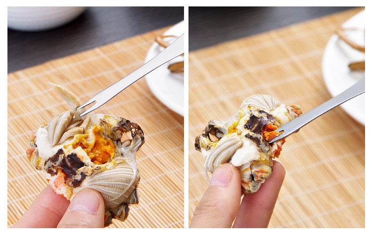 家用吃蟹工具創意不鏽鋼螃蟹鉗吃海鮮蟹針大閘蟹叉子剝蟹針吃蟹器