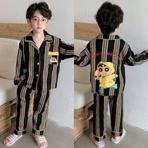 Childrens pajamas boys spring and autumn cotton thin long sleeves