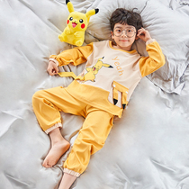 Boys pajamas spring and autumn cotton childrens thin long sleeve cartoon boy suit