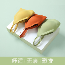 Summer thin incognito underwear womens small breasts gathered without steel rings large breasts small vest-style girl sports bra cover