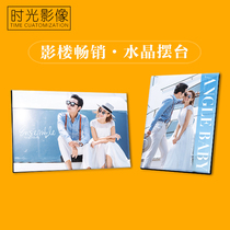 Crystal photo production Crystal wedding photo enlargement photo production table custom photo frame