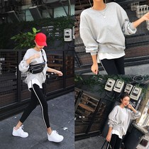 Special spot Korean spring and autumn winter women's cotton loose casual vests brace leggings slimming college fake three-piece suit