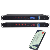 Seven-acoustic drum chronolator 8-way band filtering plug voltage-stabilized home KTV Bag room sound power management remote control