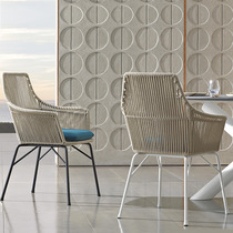 Outdoor Table Chairs Combined Patio Open-air Sun Protection Rain Protection Rattan Chairs Modern Minima Villa Casual Folk Balcony Furniture