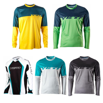Hot sale YETI downhill suit bike riding suit T-shirt summer long-sleeved quick-drying T-shirt mountain motorcycle off-road shirt
