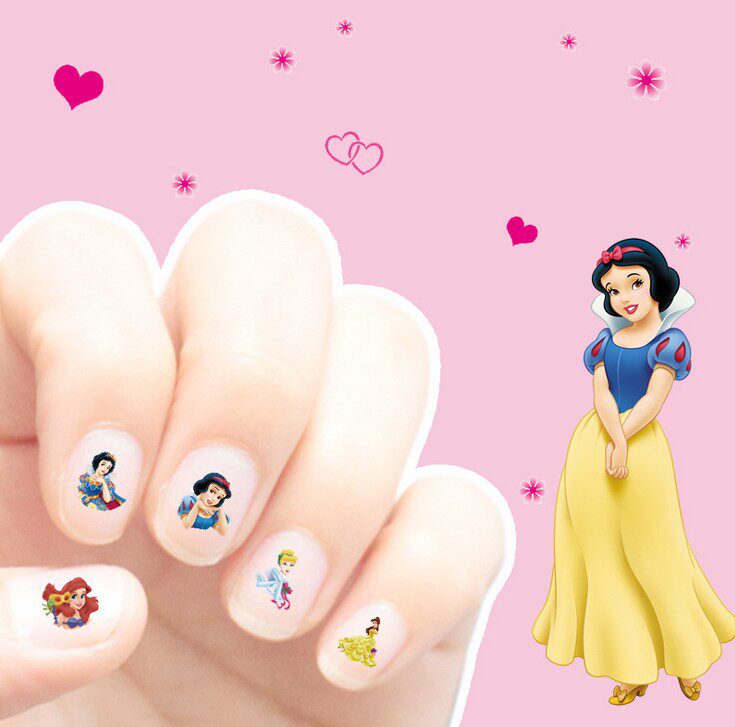 冰雪公主儿童指甲贴纸安全无毒防水韩国女孩幼儿卡通可爱美甲贴纸