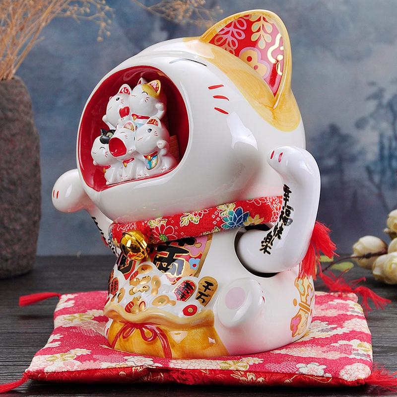 Stone workshop ceramic electric wave plutus cat opening move the receptionists furnishing articles creative gift shops