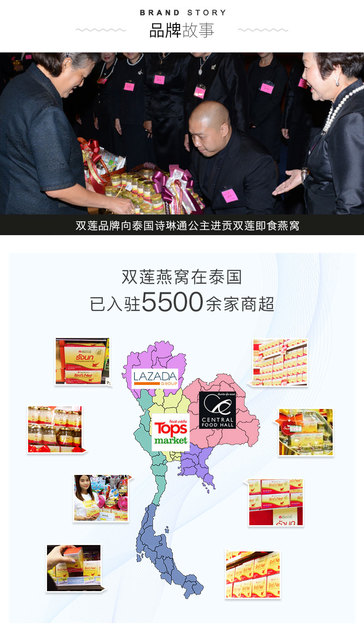 【自营】泰国双莲木糖醇即食燕窝孕妇营养滋补品75ml*6金丝燕官燕_爱