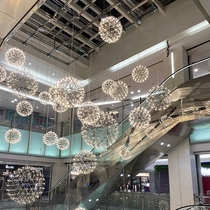 Mall Decorative Lamp Beauty Chen Midcourt Styling Pendant Led Light Ball Hollow Spark Ball Round Pendant Lamp Full of Star