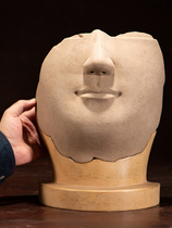Orgema North Wei Yongning Temple clay sculpture human face mask 1:1 statue replica ornaments