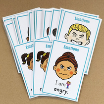 English word flashcards emotion management expression cognition self-closing baby training card enlightenment teacher teaching aids