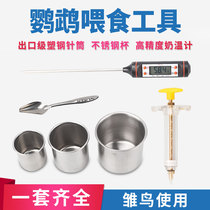 Parrot Milk Powder Feeding Tool Syringe Fed Milk Thermometer Spoon Spoon Tablespoon Whole Set Of Breast Feeder Infant Bird Supplies