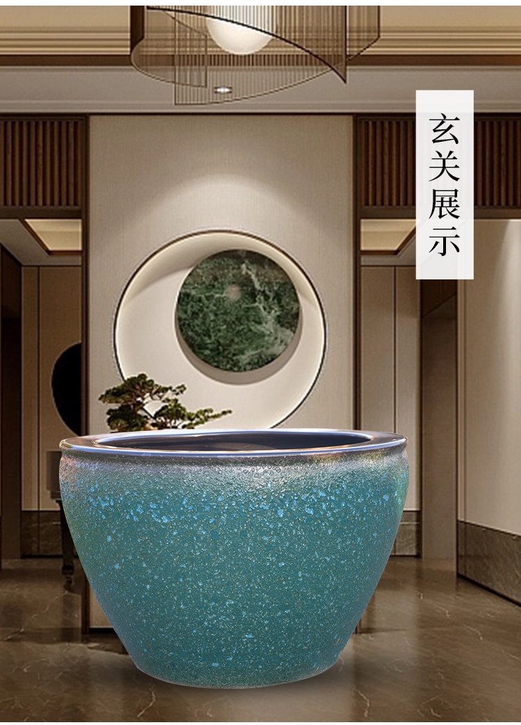 景德镇粗陶陶瓷鱼缸睡莲盆荷花大缸碗莲盆缸庭院仿石大水缸锦鲤缸