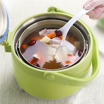 Home Braised Pan Stainless Steel Insulated Barrel Free-cooking Porridge Pan Portable Vacuum Large Capacity Saucepan family goods