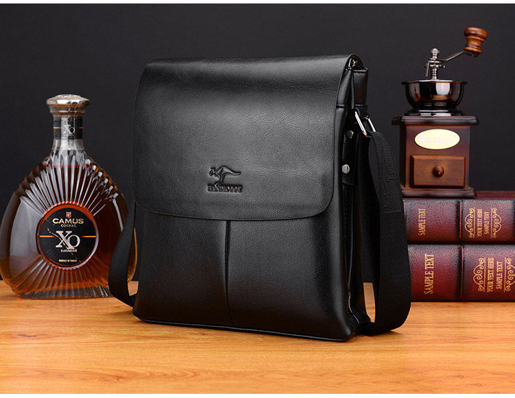 袋鼠男包单肩包韩版软牛皮斜挎包