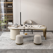 Light Lavish Rockboard Tea Table Designer Extremely Minimalist Modern Kongfu Tea Table And Chairs Combined Small Tea Desk Office Tea Table Body