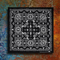 Skull locomotive headscarf male and female Baotou wave hiphop sunscreen Moto fang towel movement hair with Y2K hot girl head strap