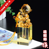 Fetal hair souvenir Fetal hair stamp diy zodiac monkey year baby drawing lots Full moon gift Fetal hair umbilical cord seal