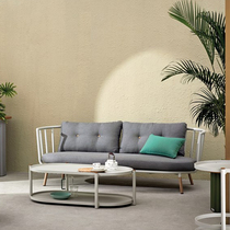 Outdoor Sofa Double Tea Table Combined Waterproof Sunscreen Outdoor Patio Balcony Villa Pool Casual Nordic Sofa