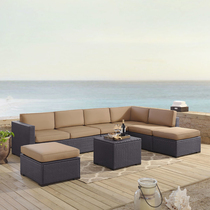 Fuji sofa outdoor coffee color tea combined corner L type outdoor casual courtyard triple vine coffee sofa