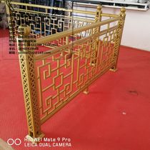 Simple ten thousand words wrought iron stair handrail partition screen Chinese balcony guardrail partition railing Outdoor fence column