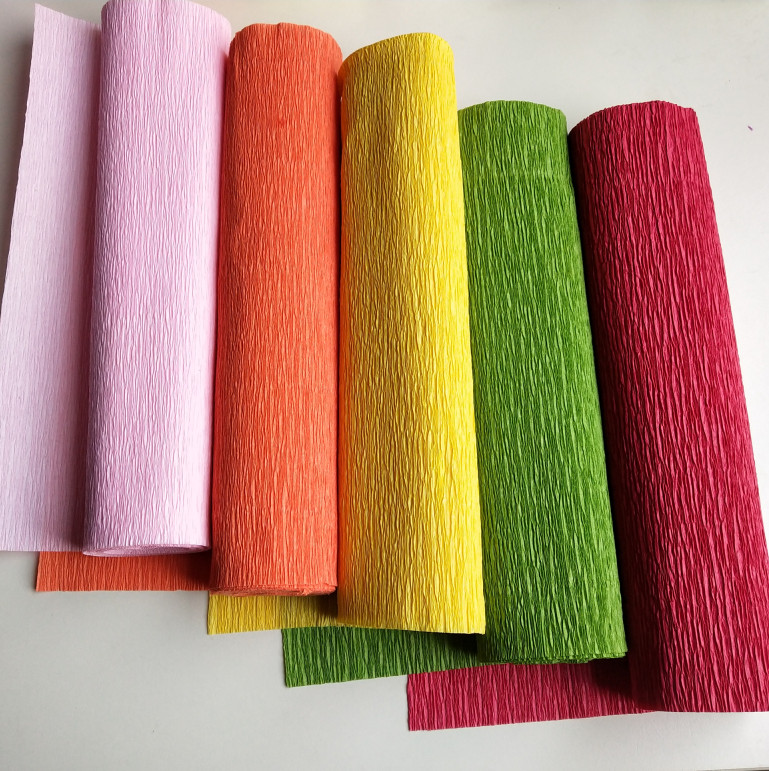 皱纹纸 卷边纸 伸缩纸 手工diy纸花材料 注尺寸约24x250cm热卖中