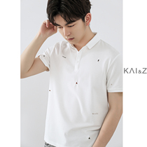 Mens short sleeve polo shirt summer New Pearl cotton lapel casual Joker embroidery Paul shirt shirt shirt shirt shirt