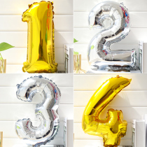 16-inch gold letters thickened aluminum film digital mother wedding room layout Happy birthday party wedding gifts balloon